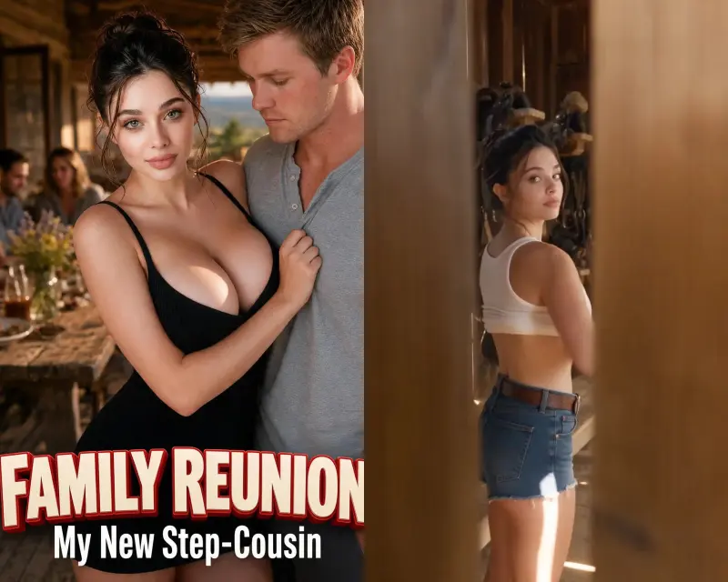 Family Reunion: My New Step-Cousin – Candy AI NSFW short: poster and episode 1